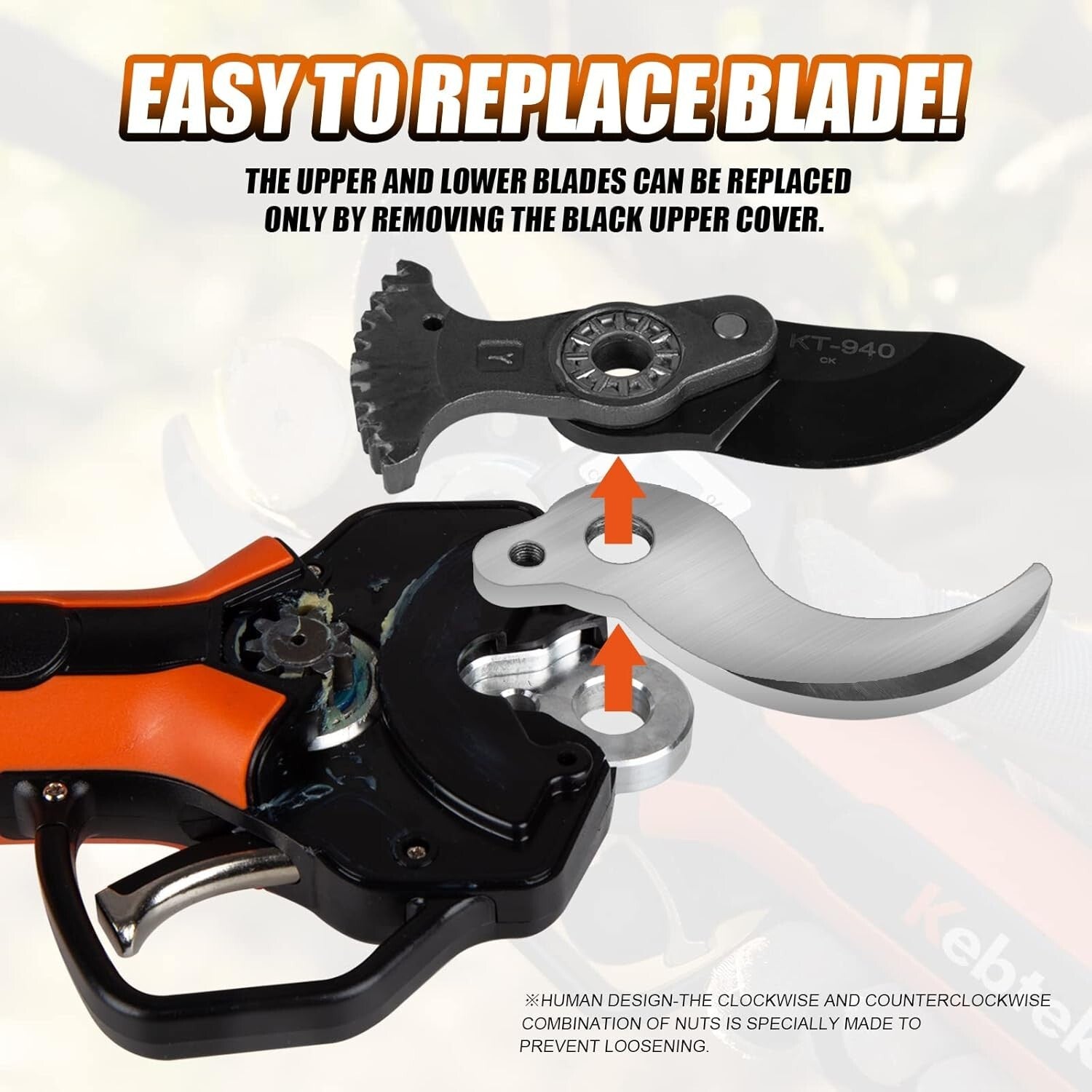 Professional 40MM Cordless Electric Pruning Shears - 18V Brushless Motor & Case