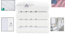 Load image into Gallery viewer, Luxury 4 Piece Bath Towel Set - 100% Cotton, 27x54" Super Absorbent White Towels