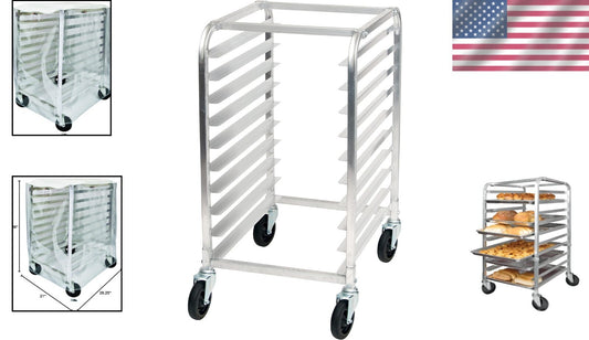 10-Tier Aluminum Sheet Pan Rack with 3" Spacing – Heavy-Duty & Portable