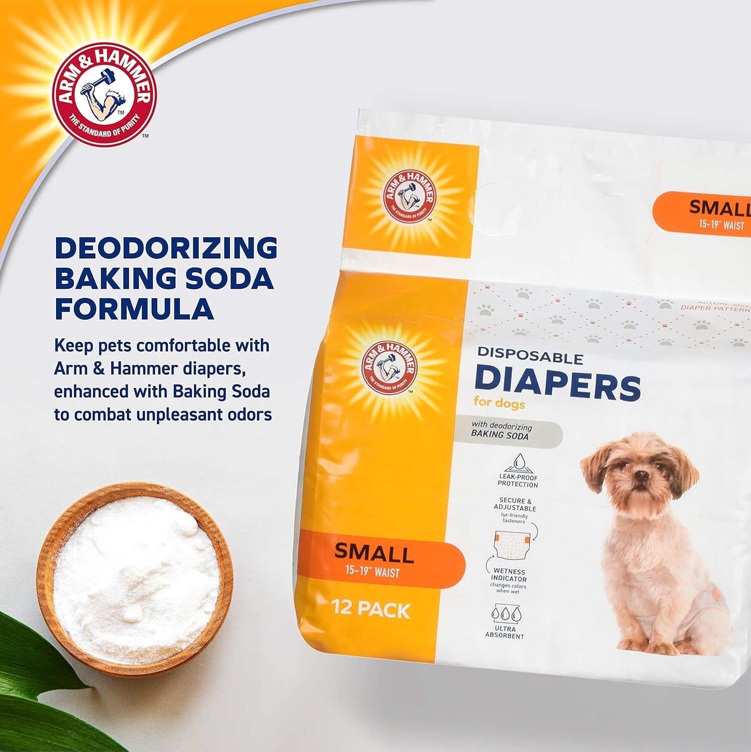 Adjustable Leak-Proof Diapers for Small Female Dogs - 72 Count Convenience Pack