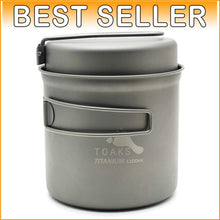 Load image into Gallery viewer, Ultralight Titanium 1100ml Pot &amp; 9oz Pan - Versatile Cooking &amp; Easy Storage