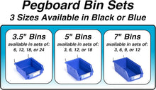 Load image into Gallery viewer, Efficient 24-Pack Heavy Duty Bins for Pegboards - Organize Your Workspace