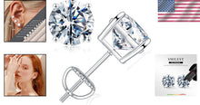 Load image into Gallery viewer, Lab Created Moissanite Earrings, D Color Clarity, Perfect Gift for Any Occasion