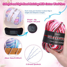 Load image into Gallery viewer, Vibrant 34 Color Milk Cotton Yarn Bundle - Perfect for Custom Crochet Projects