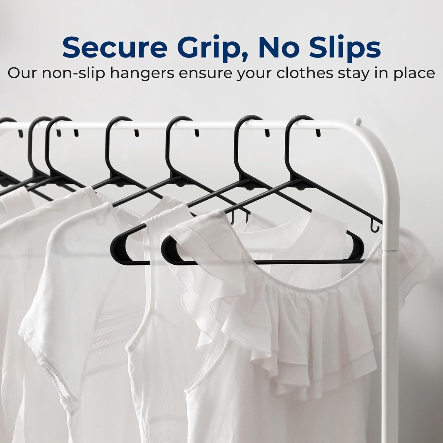 Durable Non-Slip Plastic Hangers - Set of 200 for Efficient Closet Organization