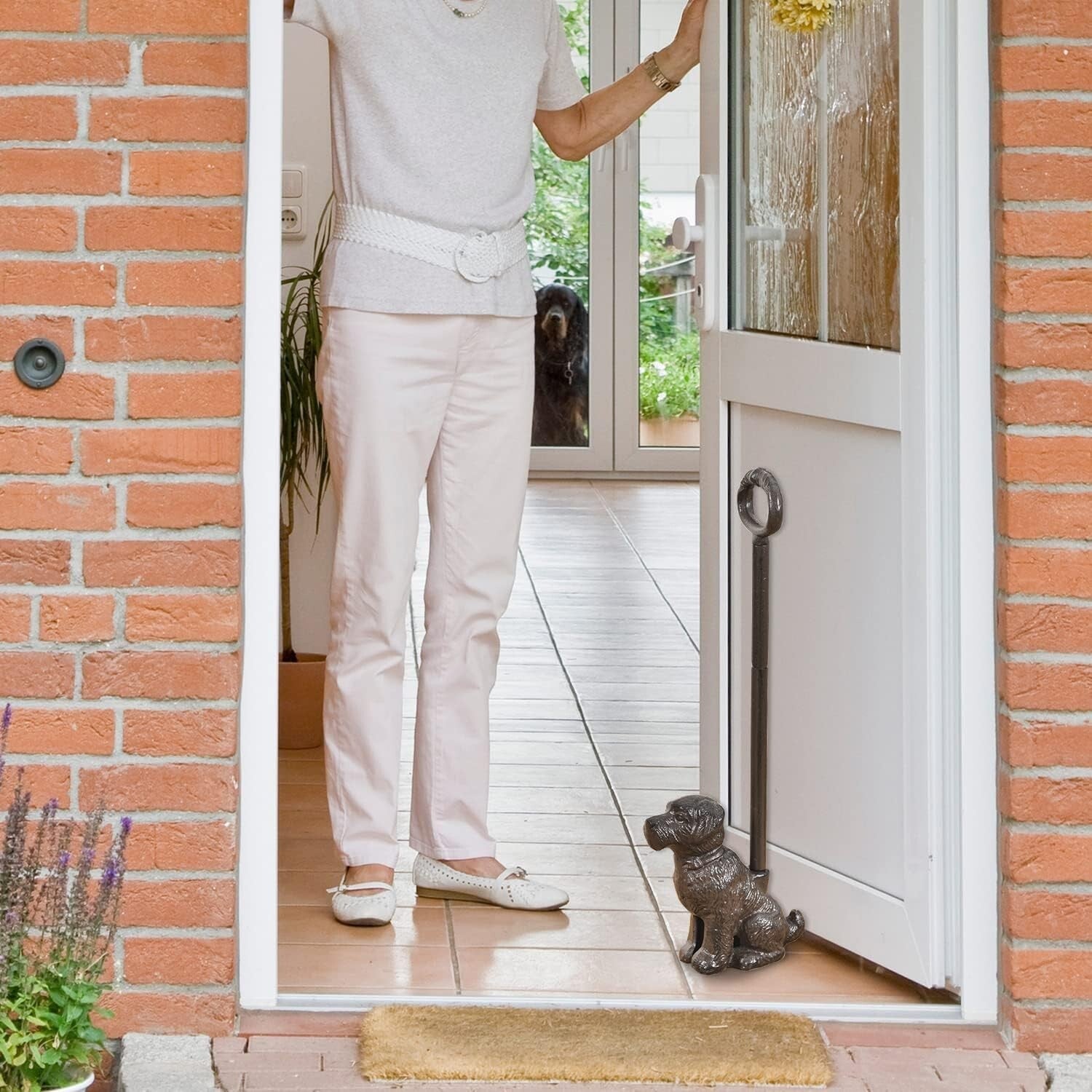 Functional Dog Design Cast Iron Door Stopper - Antique Style Home Accent