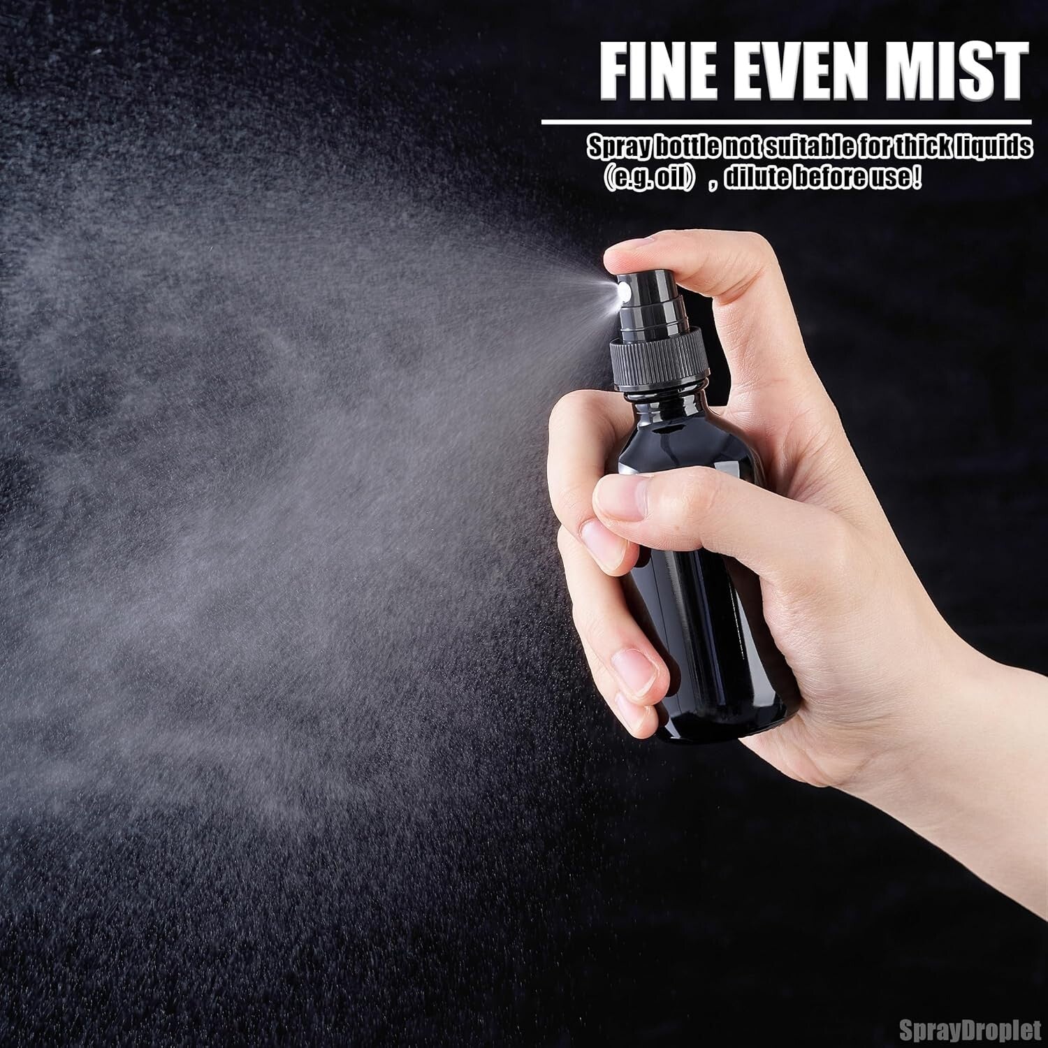 Portable 2 oz Reusable Glass Spray Bottles - Perfect for Travel & Skin Care