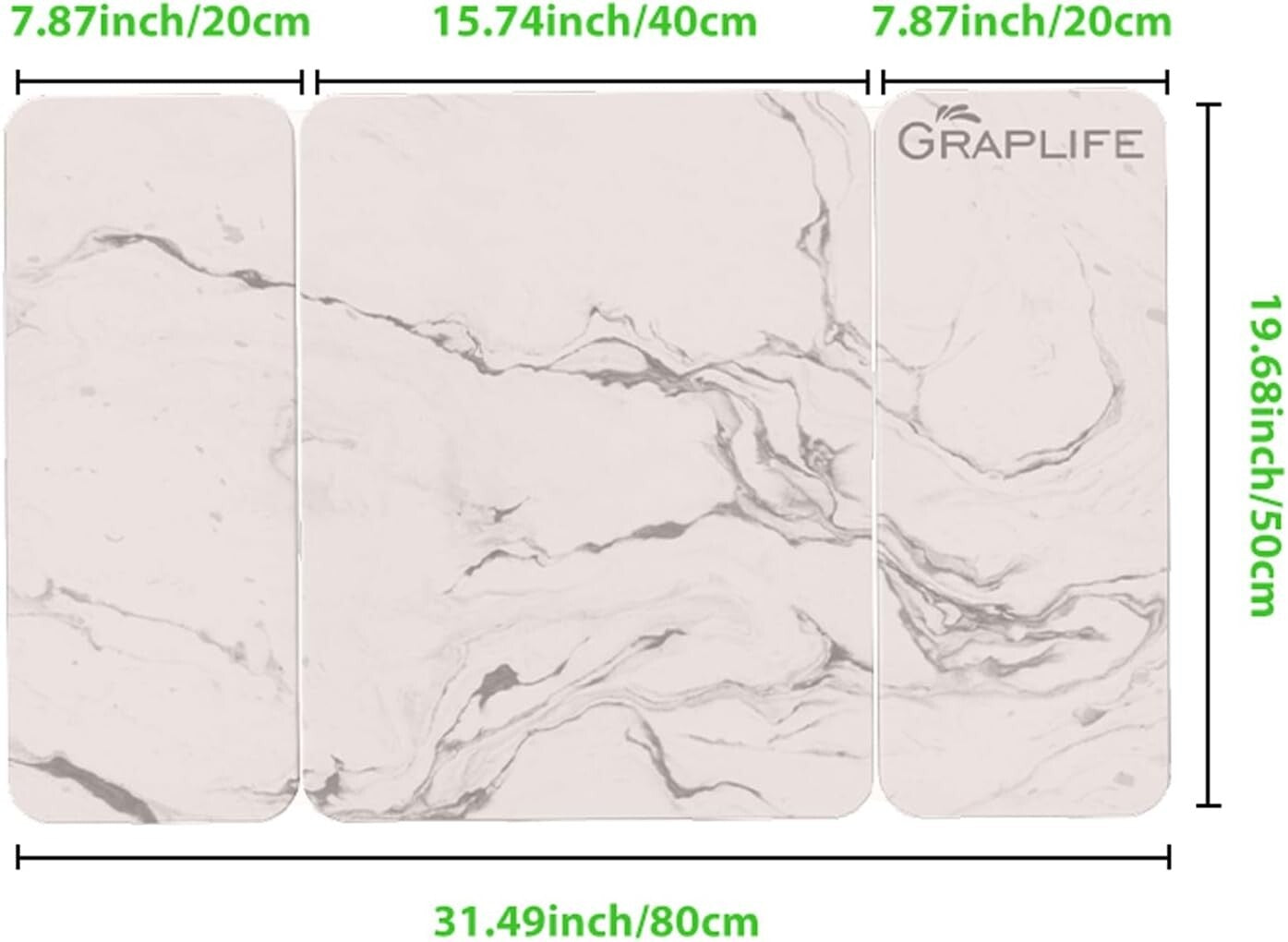 Diatomaceous Earth Non-Slip Bath Mat - 31.5X19.69" Fast-Drying White Elegance