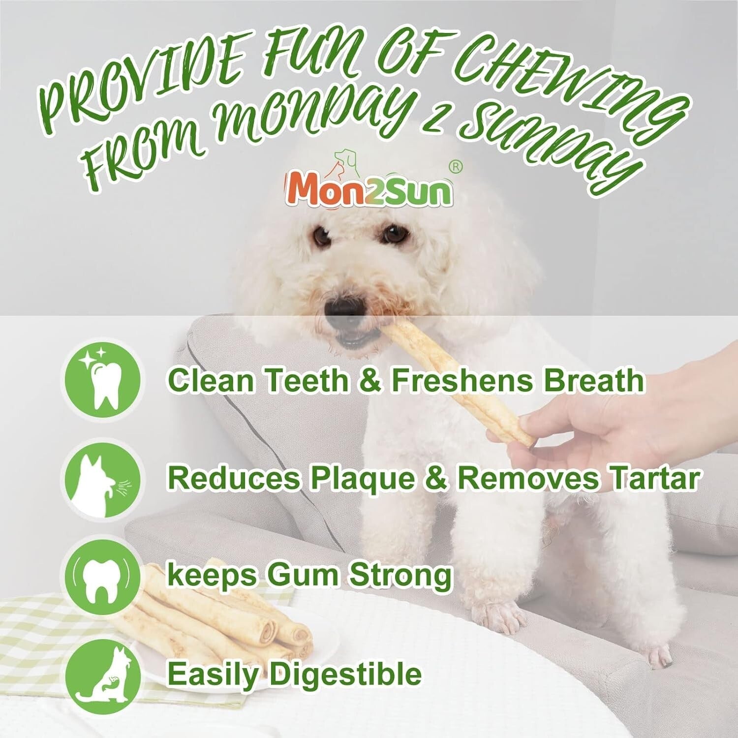 Dental Health Rawhide Rolls for Small Dogs - 60 Count Chicken Flavor Treats