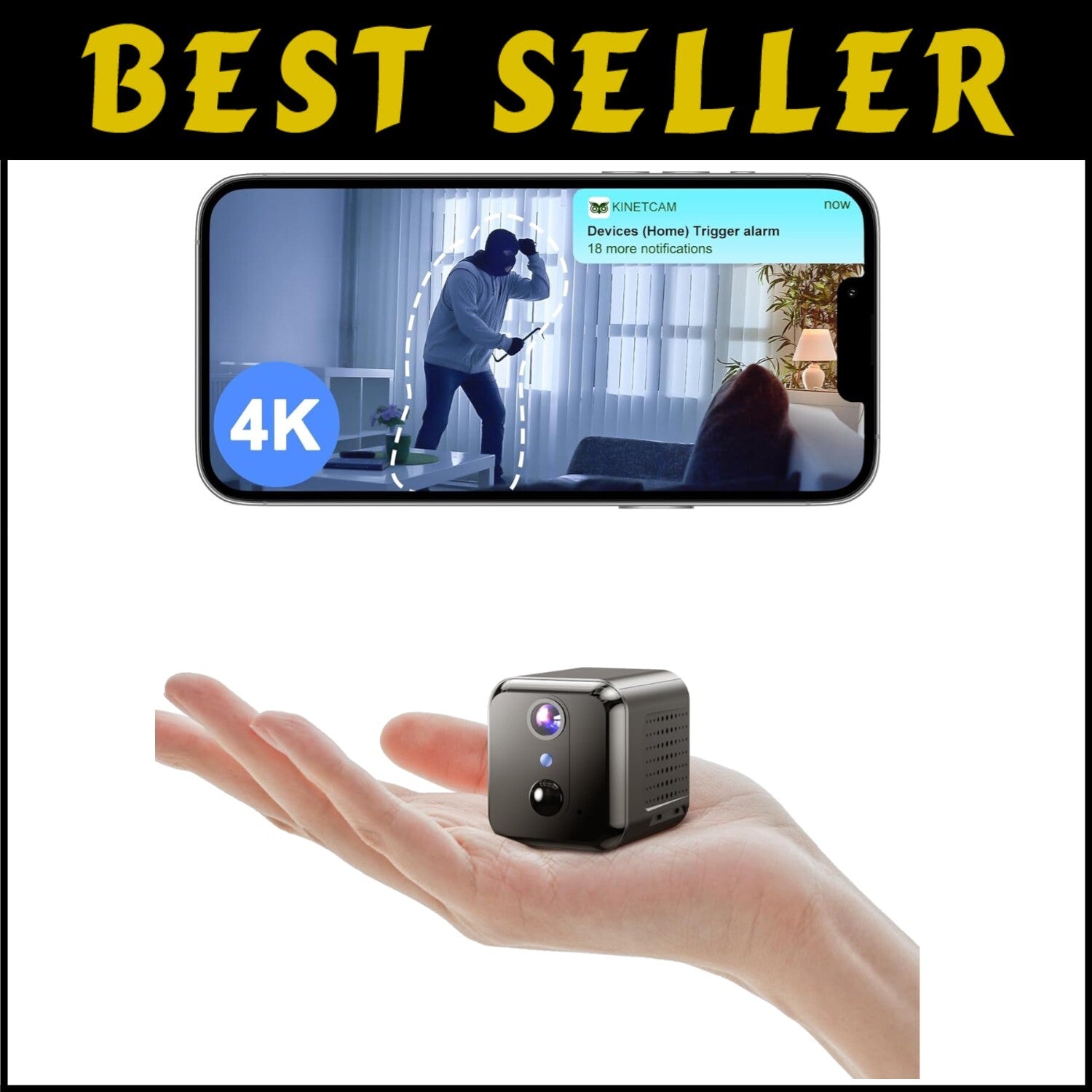 Wireless Indoor Security Camera - High-Definition, App-Controlled & Portable