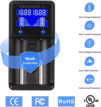 Load image into Gallery viewer, Compact Universal Battery Charger S2 with LCD Display &amp; 12V Car Adapter Included