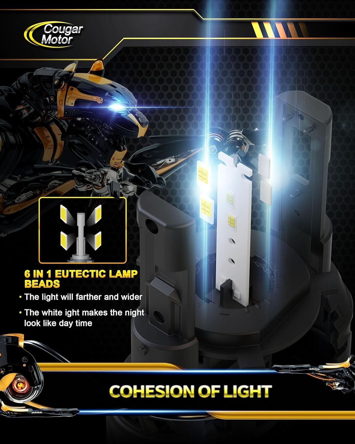 Durable 9003/H4 Off-Road Fog Light Bulbs - 50,000 Hour Lifespan - Pack of 2