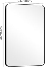 Load image into Gallery viewer, Stylish Rectangular Vanity Mirror 60" x 40" - Horizontal/Vertical Options