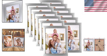 Load image into Gallery viewer, Bulk Set of 12 Glossy 8x10 Silver Frames - Ideal for Collages or Displays