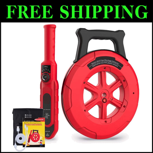 Professional Wireless Pipe Locator with Waterproof Probe - 4.44 lbs & Compact