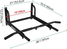 Load image into Gallery viewer, Multi-Grip Wall Mounted Pull Up Bar - Perfect for Indoor and Outdoor Workouts