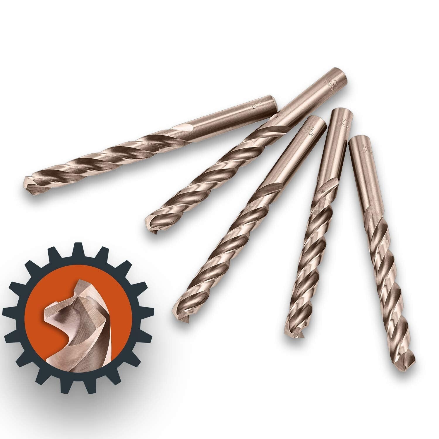 Premium 1/2-Inch HSS Cobalt Drill Bits - 5-Pack for Heavy Duty Performance