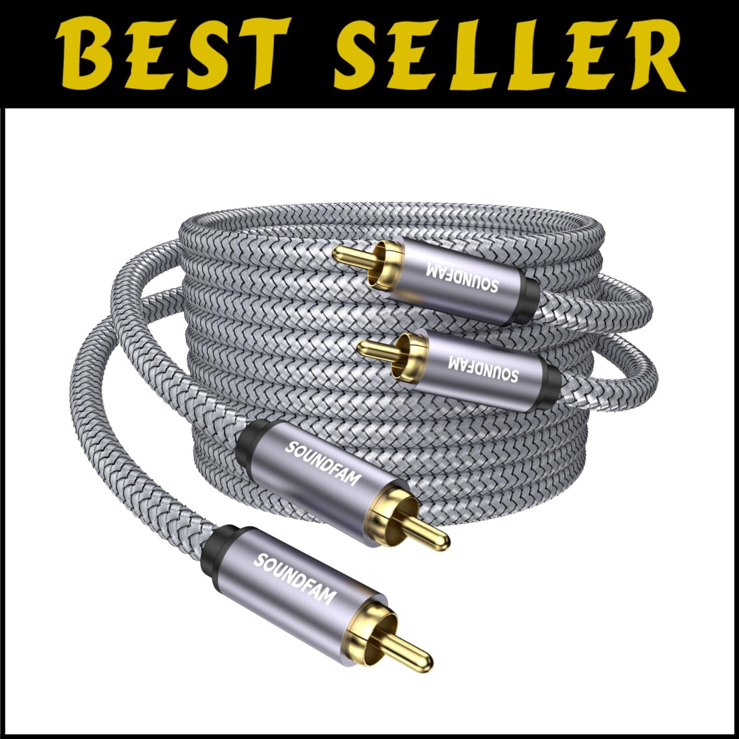 High Quality 20ft RCA to RCA Cable - Exceptional Durability with Loss-less Sound