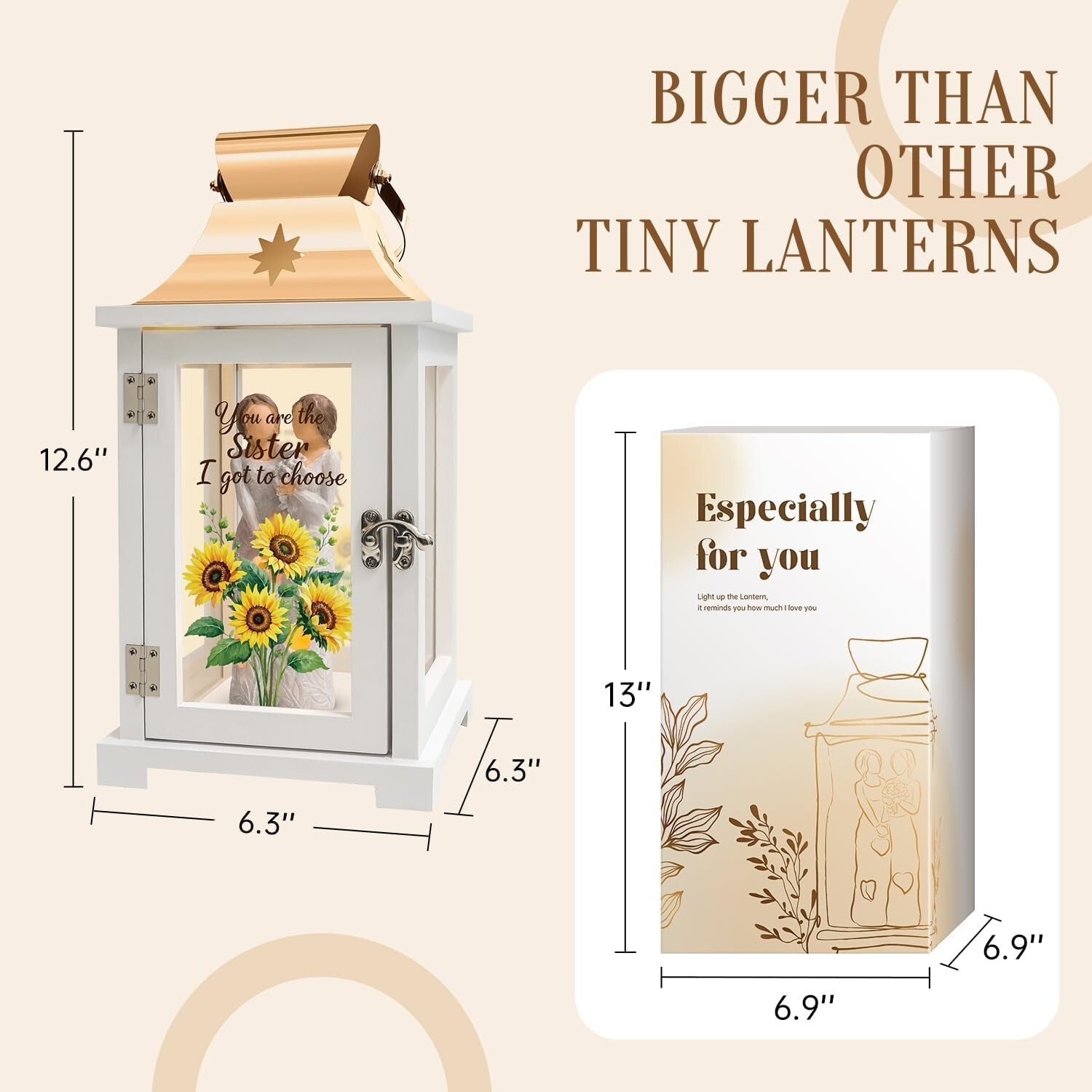 Elegantly Illuminated Sister Gifts - Sunflower Lantern for Birthdays and Beyond