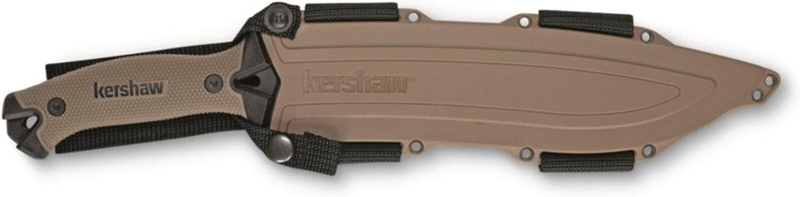 Camp 10 Tan Machete - 10-Inch Fixed Blade, Durable Survival Tool with Sheath