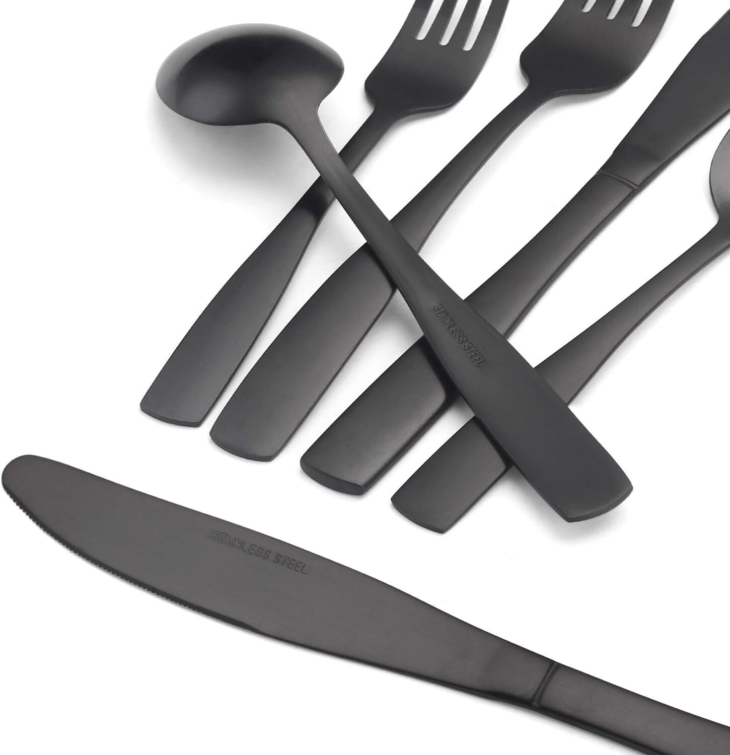 Elegant Satin Finish 40-Piece Cutlery Set - Dishwasher Safe for Modern Homes