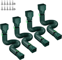 Load image into Gallery viewer, Sturdy Rain Gutter Downspout Extensions - 4 Pack for Effective Drainage