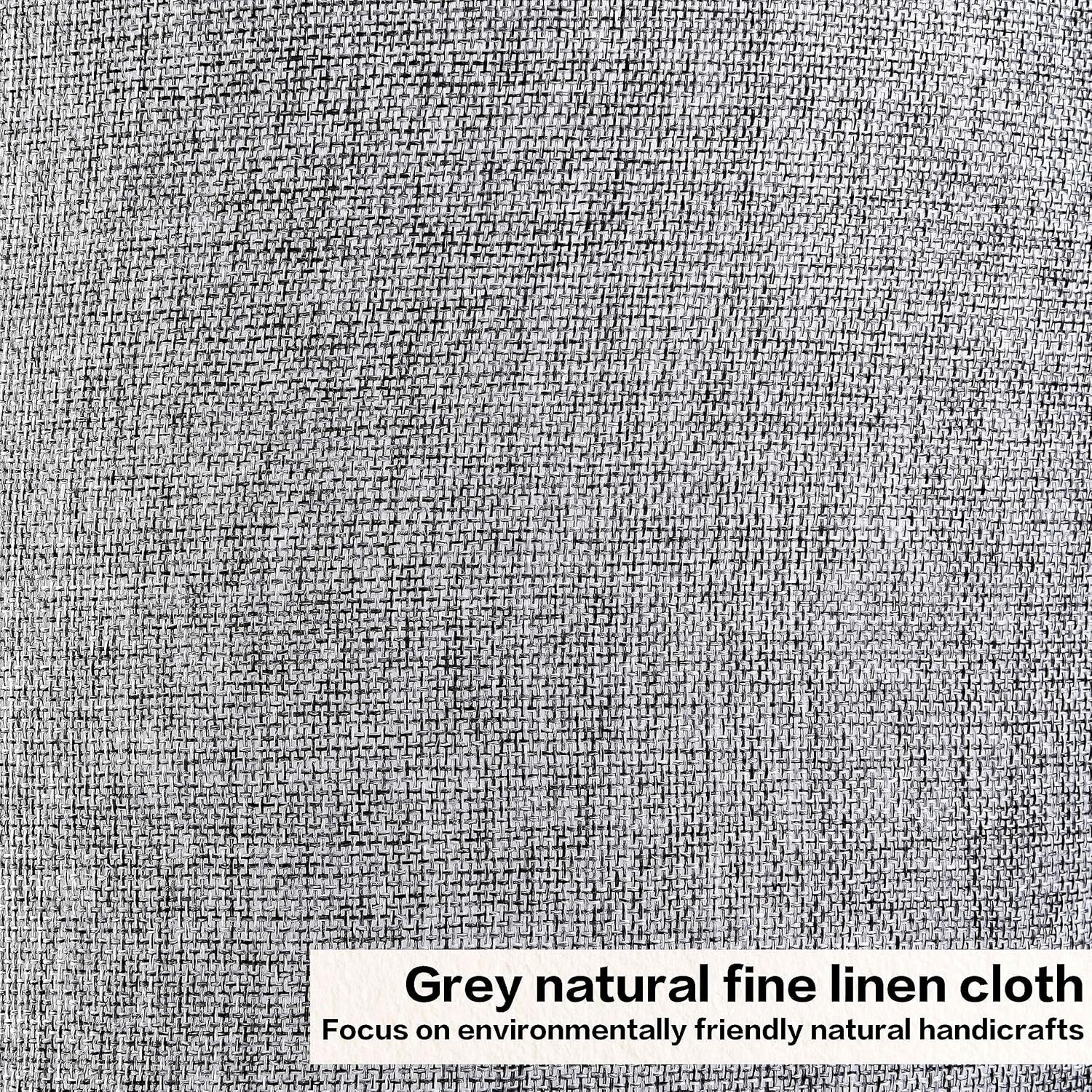 Set of 2 Medium 13" Drum Lamp Shades - Traditional Gray Design for Home Decor