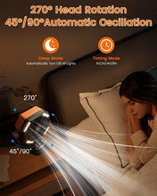 Load image into Gallery viewer, Rechargeable Camping Fan with 5 Speeds &amp; 270-Degree Rotation for Comfort