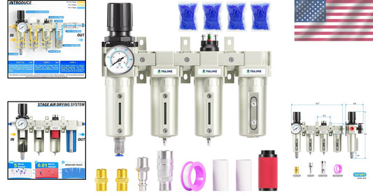 4-Stage Industrial Air Drying System - 0-240 PSI Moisture Control Solution