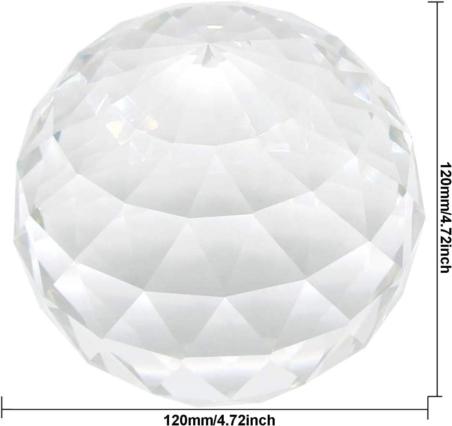 Elegant Faceted Glass Crystal Ball Prism for Decorative Rainbows & Feng Shui