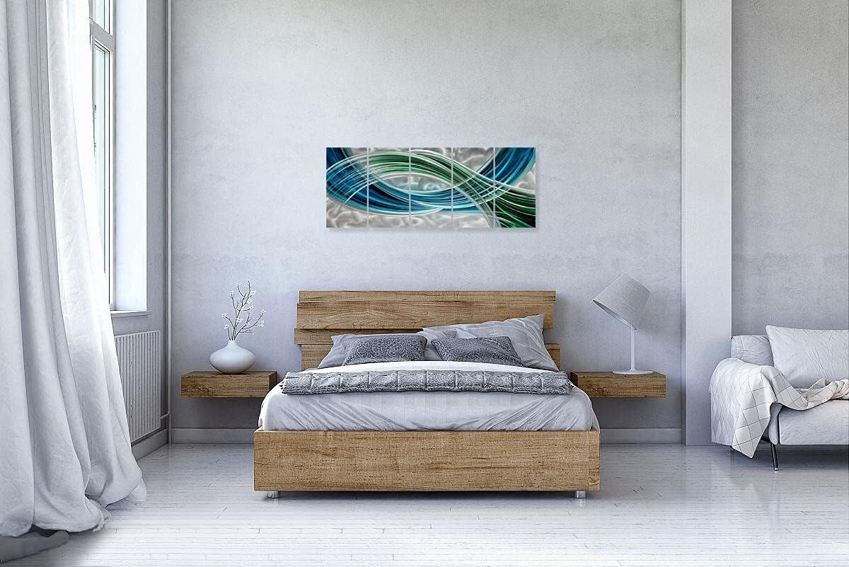 Abstract 3D Metal Wall Art – Lightweight, Waterproof & Easy to Hang Décor