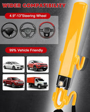 Load image into Gallery viewer, Adjustable Antitheft Steering Wheel Lock with 3 Keys - Bright Deterrent for Cars