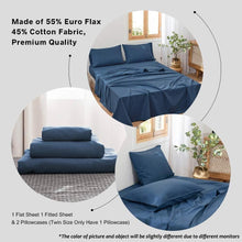 Load image into Gallery viewer, Soft Breathable King Size Linen &amp; Cotton Sheet Set - Elegant Home Essentials