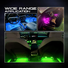 Load image into Gallery viewer, Flexible &amp; Durable Interior Car LED Lights - 6pc with Remote Control &amp; Charger