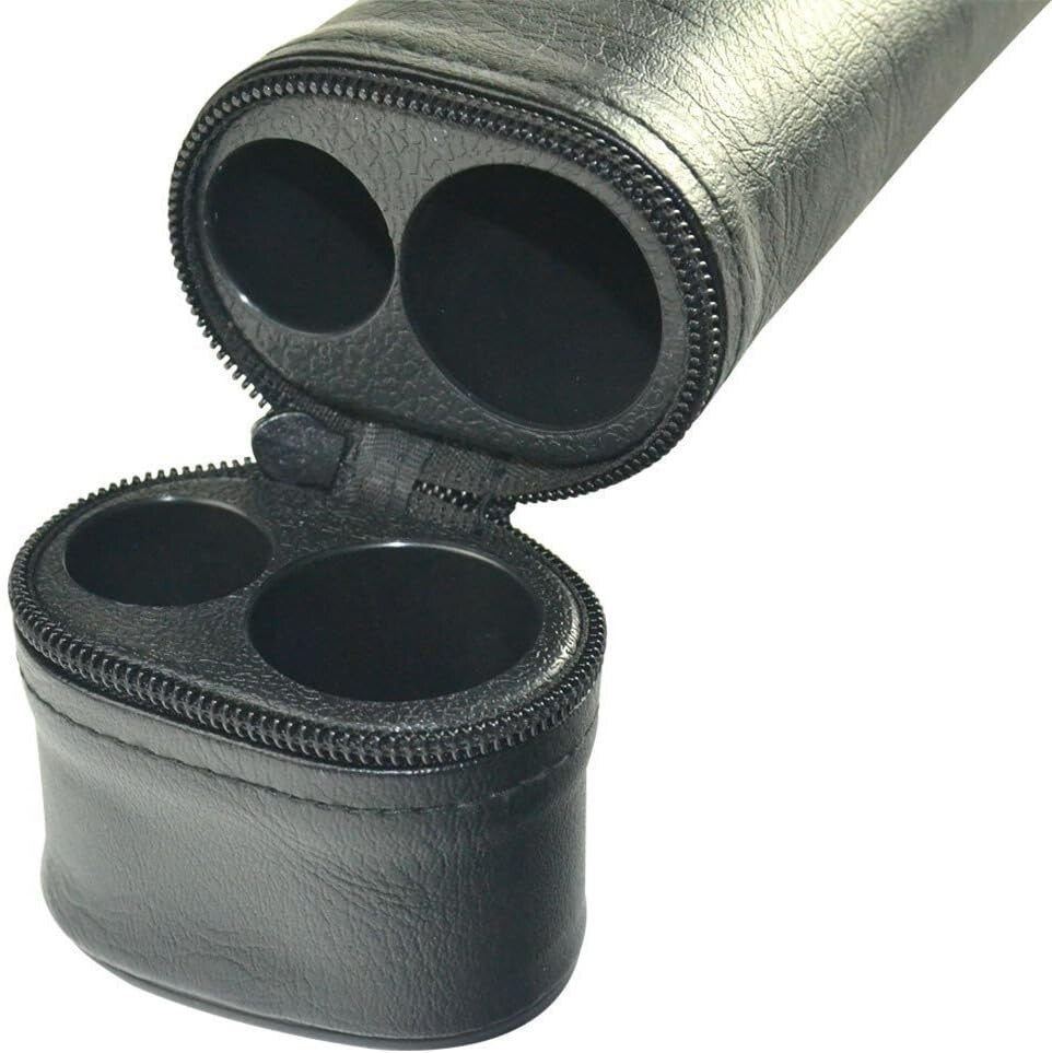 Compact 2x4 Hard Cue Holder - Protects Up to 31-Inch Cues with Pocket Storage