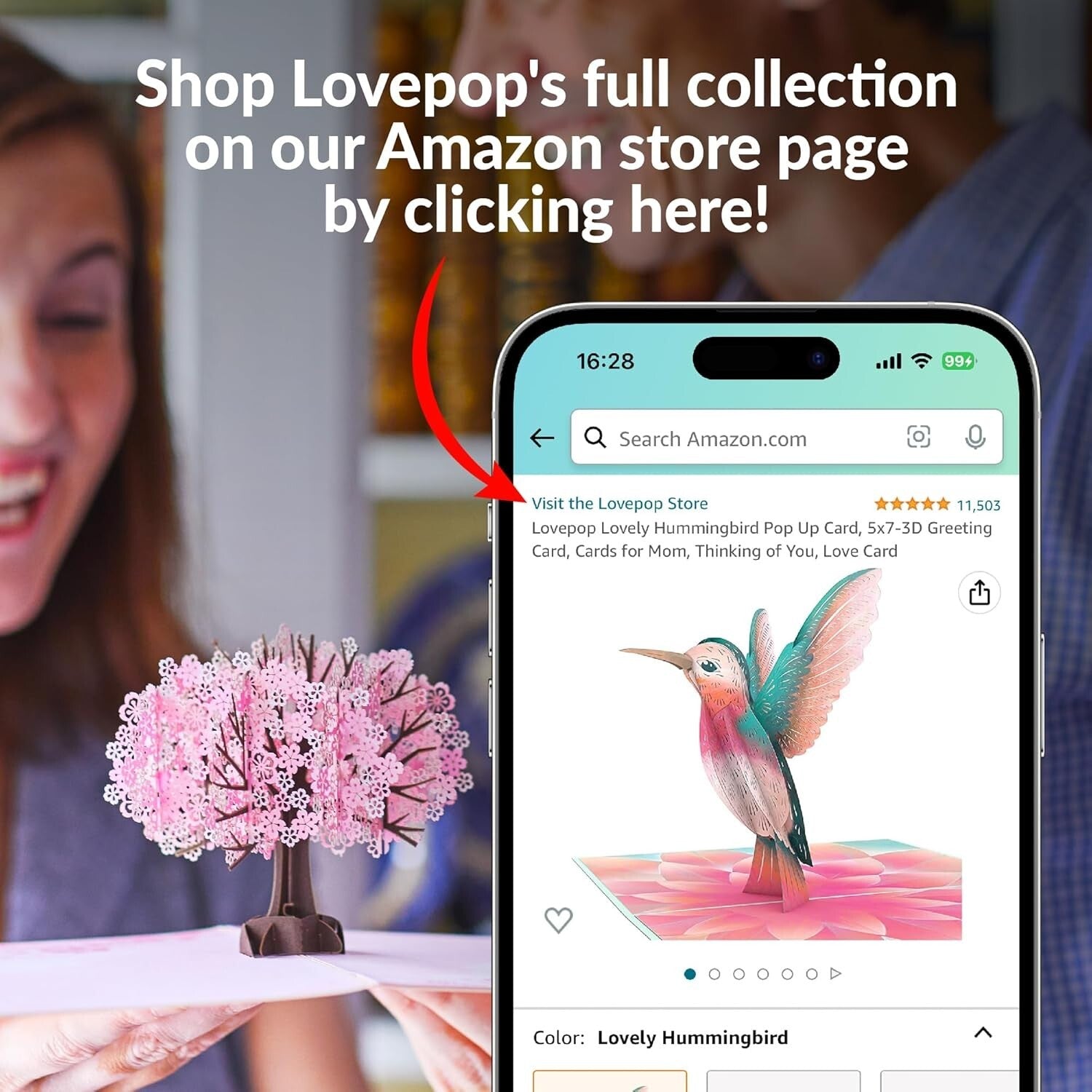 Celebrate Spring with 12 Assorted 3D Pop-Up Bird Cards & Envelopes Included