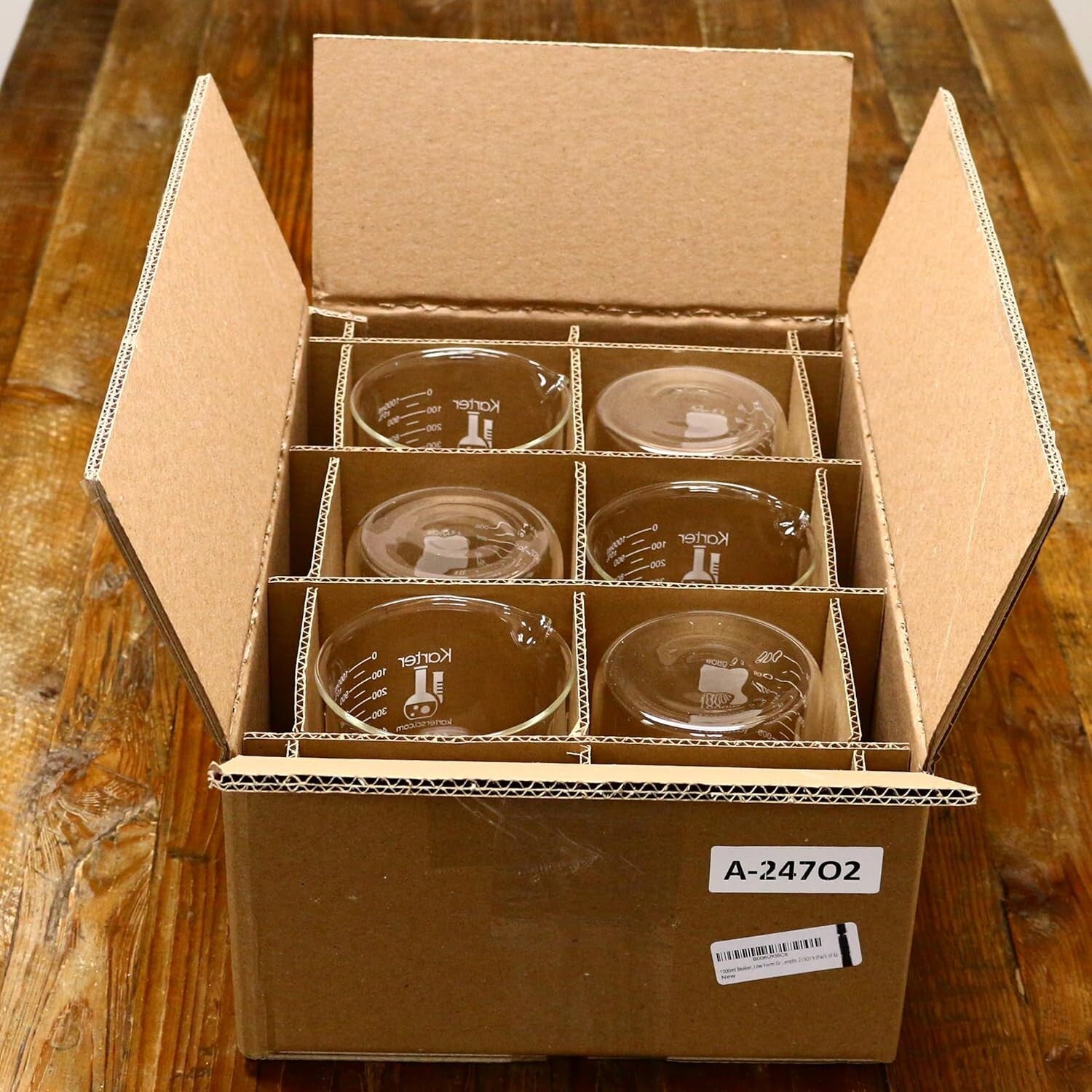 Pack of 6 Borosilicate 3.3 Graduated 1000ml Beakers for Accurate Measurements