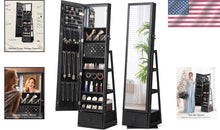 Load image into Gallery viewer, 360° Swivel Jewelry Cabinet with Touch Screen Mirror - Elegant Storage Solution