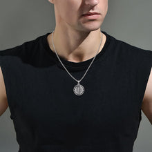 Load image into Gallery viewer, Sterling Silver Saint Sebastian Necklace - Religious Amulet for Both Men &amp; Women
