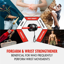 Load image into Gallery viewer, Durable Forearm Roller with Non-Slip Grip - Ideal for Rehab &amp; Strength Training