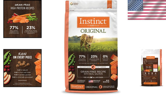 10 lb Dry Cat Food with Salmon and Probiotics – Grain-Free Formula for Cats