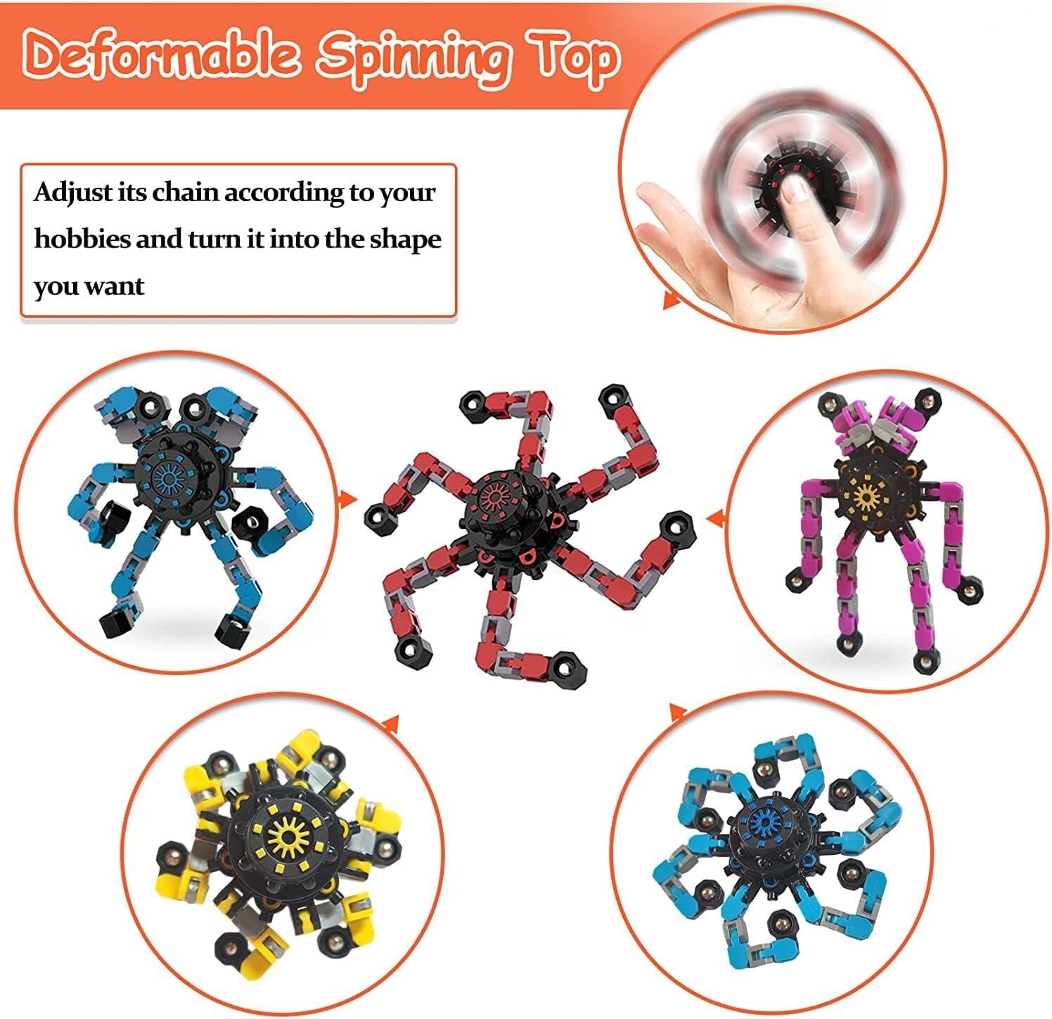 Creative Mechanical Fidget Spinner Pack - 100 Fun & Portable Stress Relievers