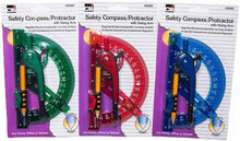 Load image into Gallery viewer, Precision Safety Compass and 6-Inch Protractor Combo - Assorted 12 Packs