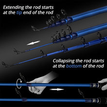 Load image into Gallery viewer, Compass Collapsible 6.5ft Fishing Rod and Reel Combo - Ideal for Bass &amp; Trout
