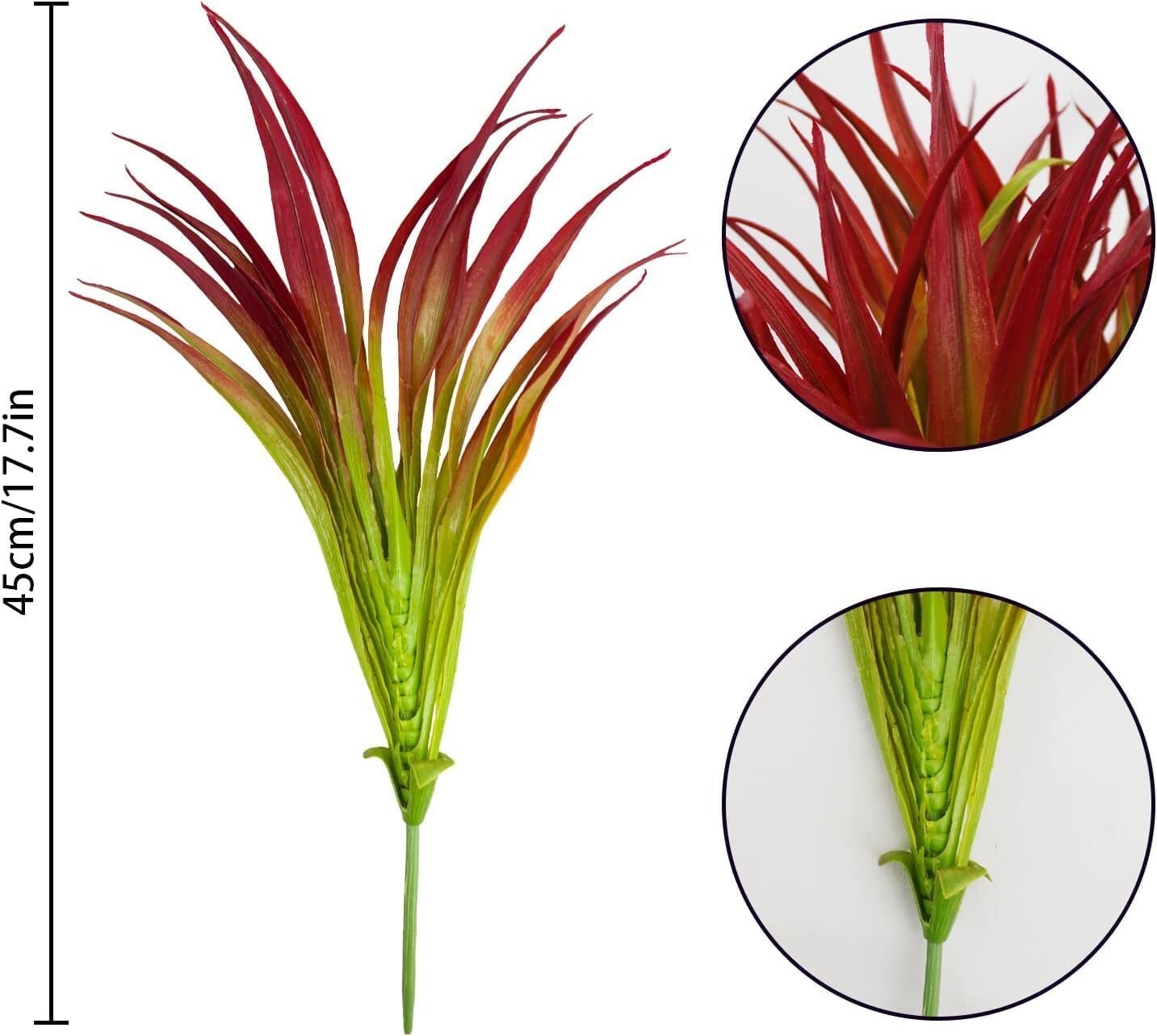 32Pcs UV Resistant Artificial Grass Plants for Stylish Indoor & Outdoor Decor