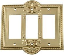 Load image into Gallery viewer, Vintage-Inspired Unlacquered Brass Wall Switch Cover - Greek Revival Charm