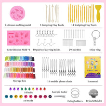 Load image into Gallery viewer, 72 Color Polymer Clay Kit - Non-Stick Modeling Clay with 19 Tools &amp; Storage Box