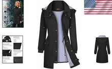 Load image into Gallery viewer, Stylish Women's Waterproof Rain Jacket - Lightweight Hooded Windbreaker S-XXL