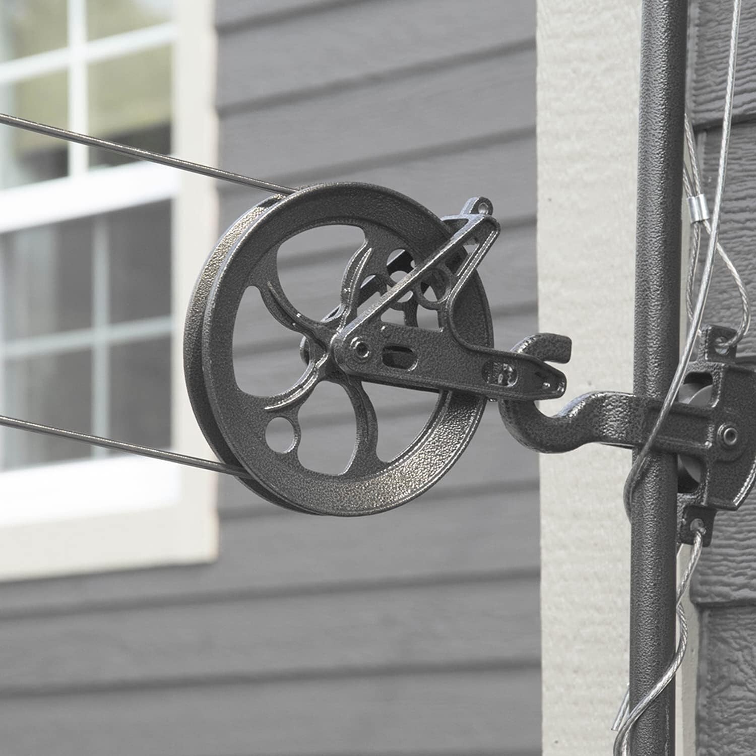 Energy-Saving 150ft Outdoor Clothesline Kit - PVC Coated Steel Wire with Pulleys