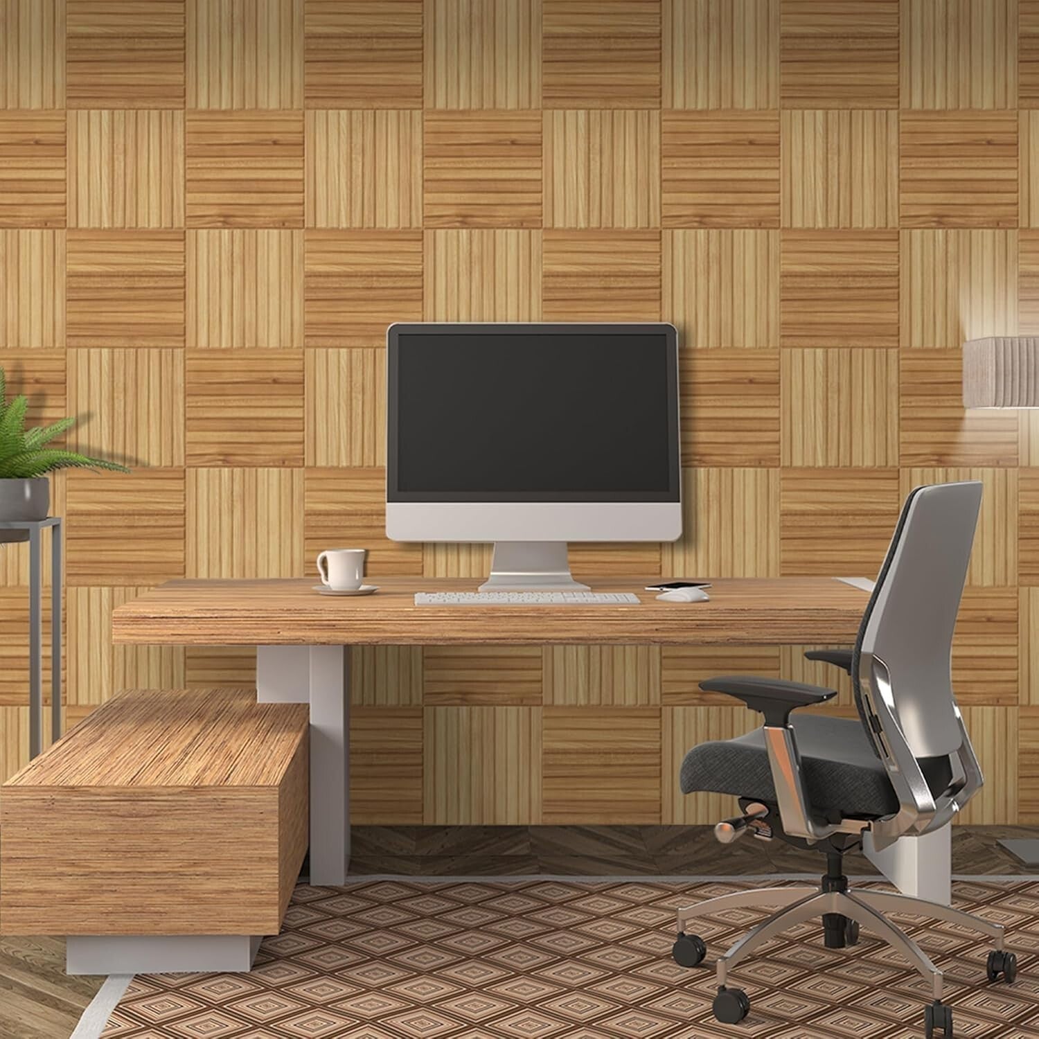 6-Pack 72x48'' Self-Adhesive Acoustic Panels - Decorative Soundproof Wall Art